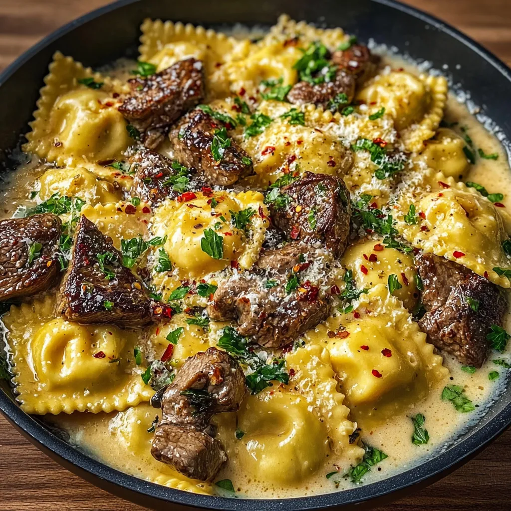 A bowl of pasta with meat and cheese.