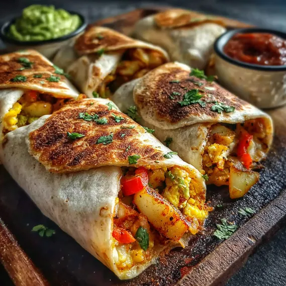 A plate of burritos with a bowl of salsa on the side.