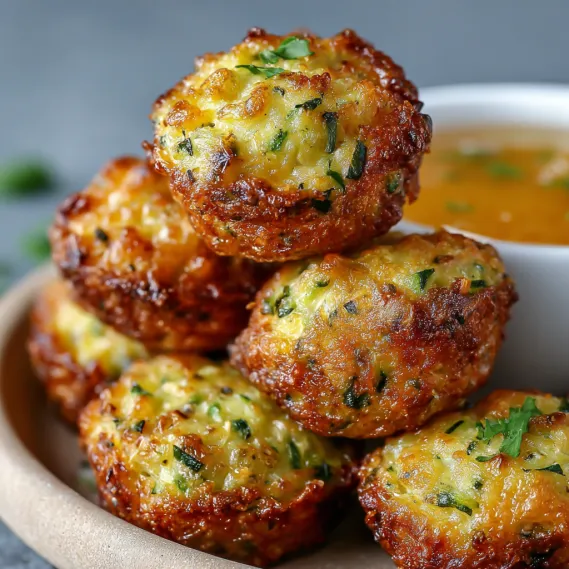 A bowl of zucchini tots.