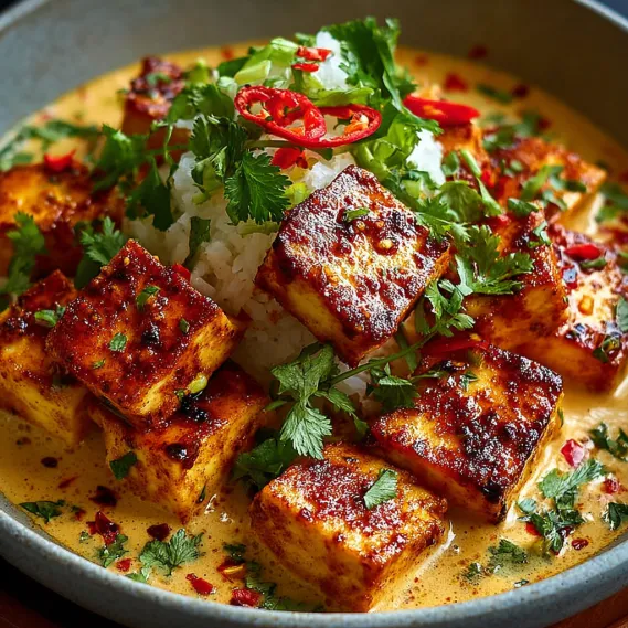 A bowl of spicy tofu salad.
