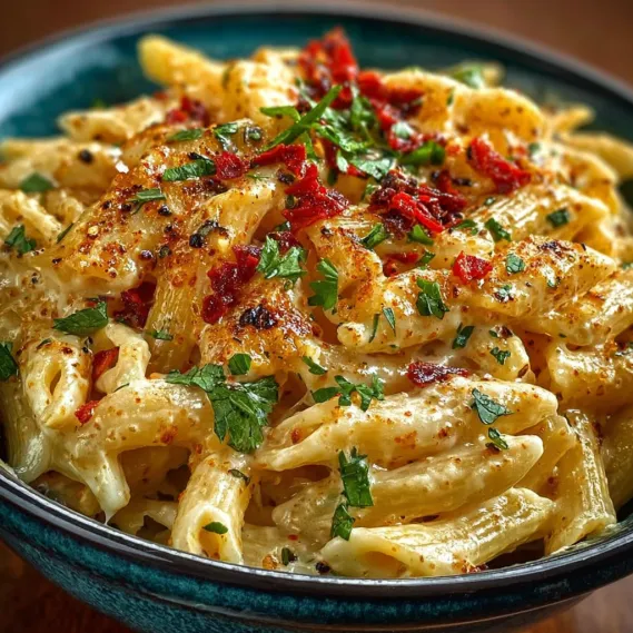 A bowl of spicy rattlesnake pasta.