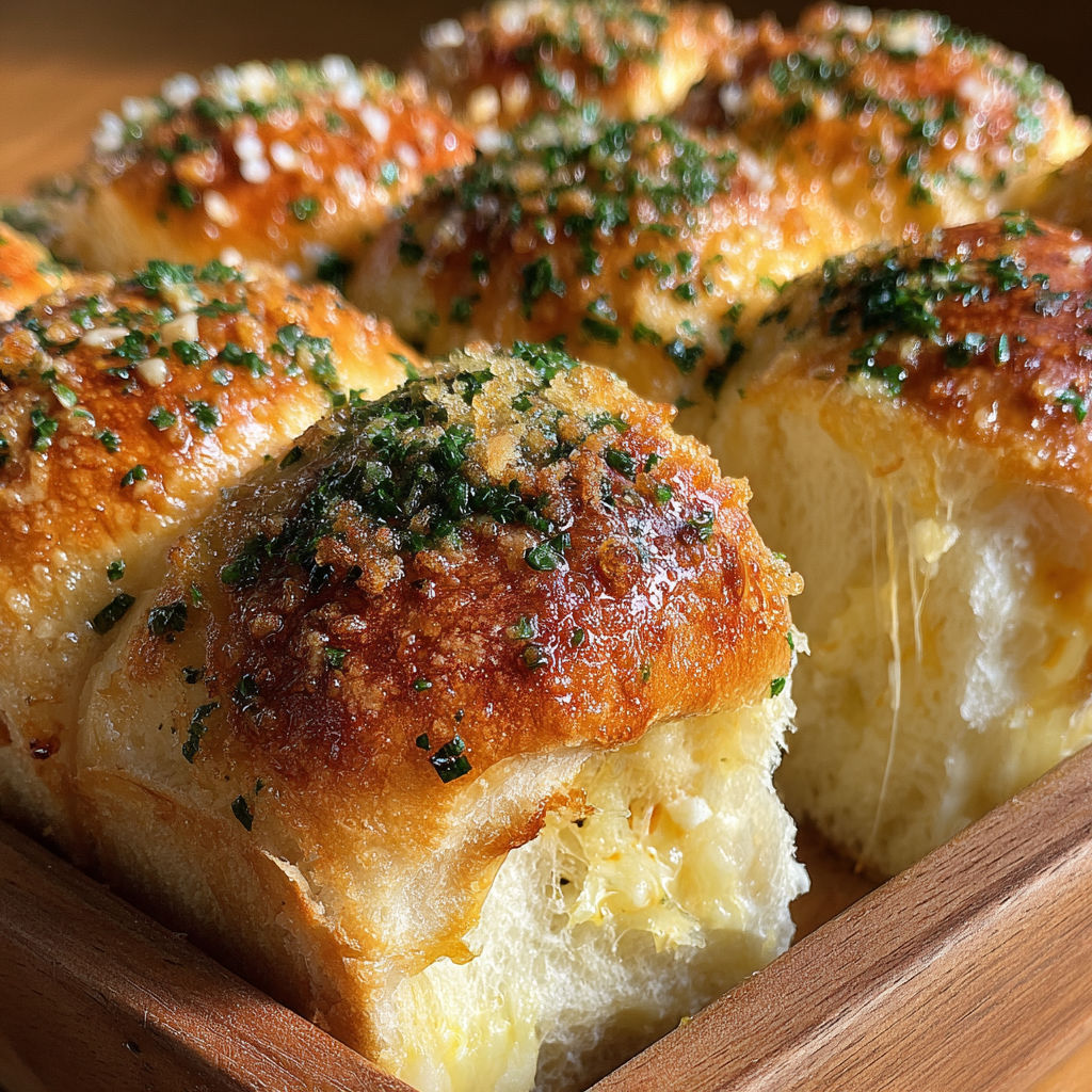 A plate of garlic bread.