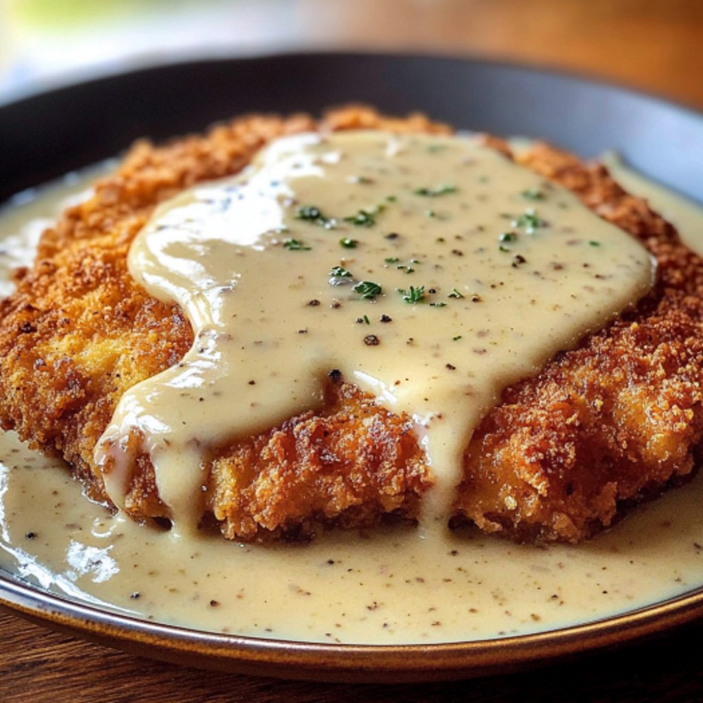 A plate of food with a sauce on top.