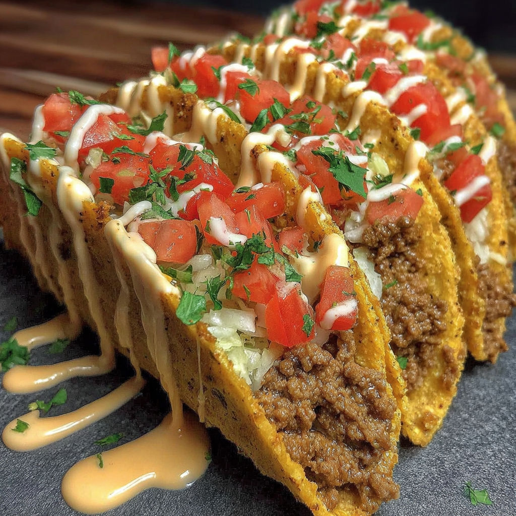 A taco with meat and tomatoes.