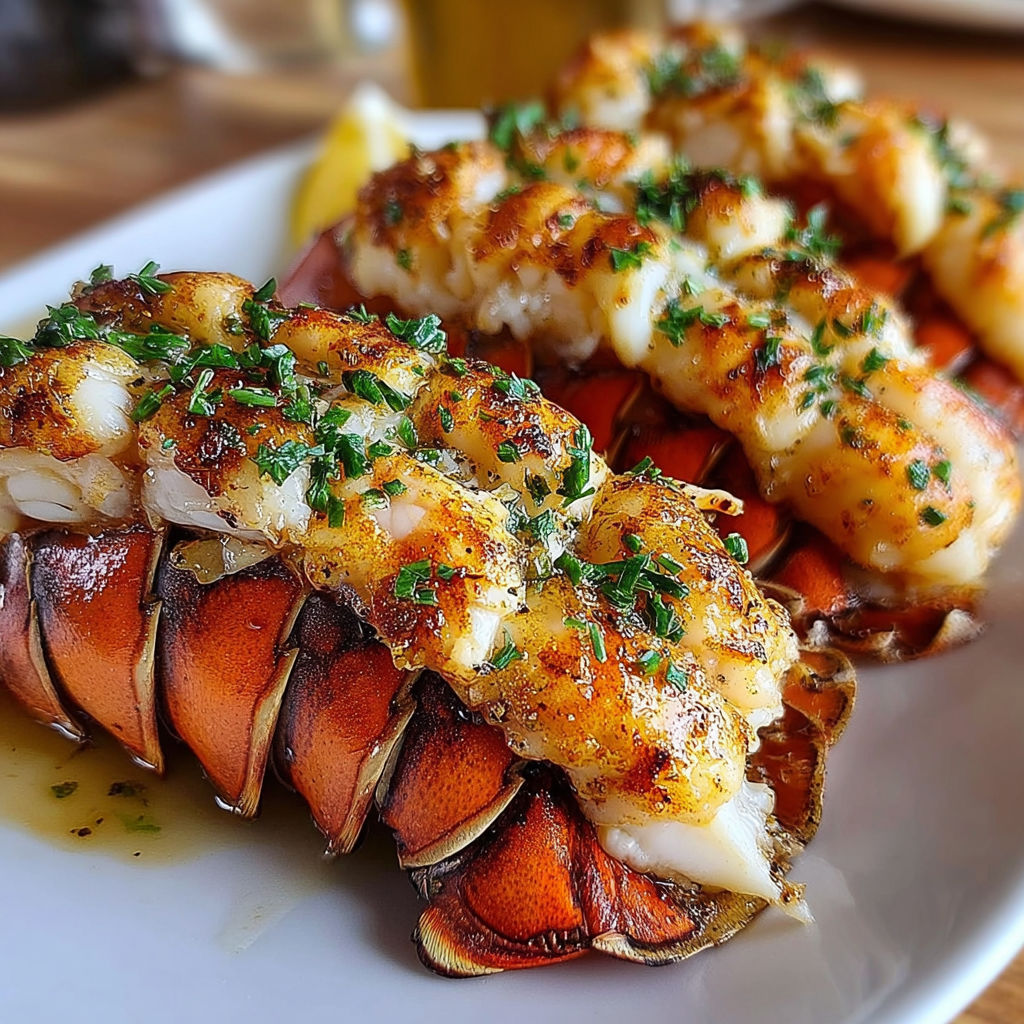 Grilled Cajun Butter Lobster Tails.