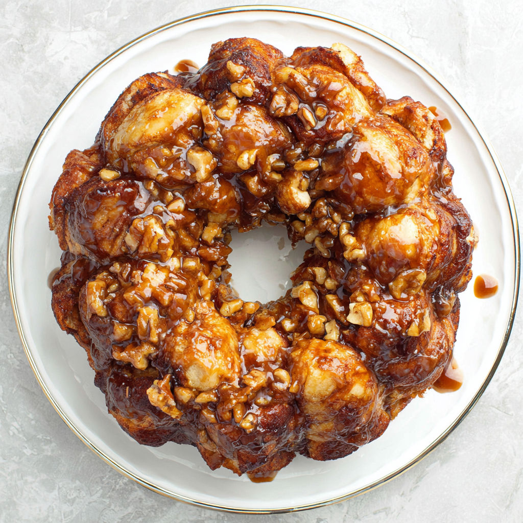 A plate of a fritter with a hole in the center.