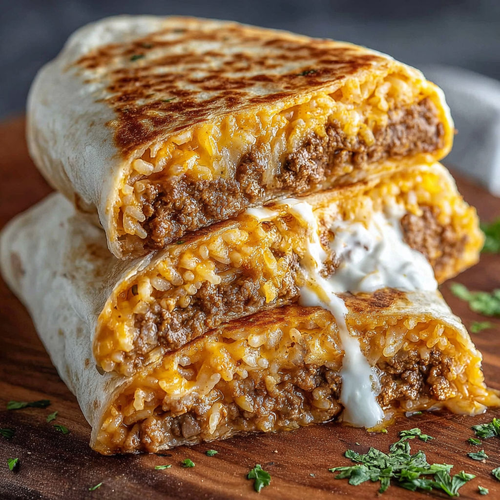 A stack of taco bell quesarito copycat recipe.