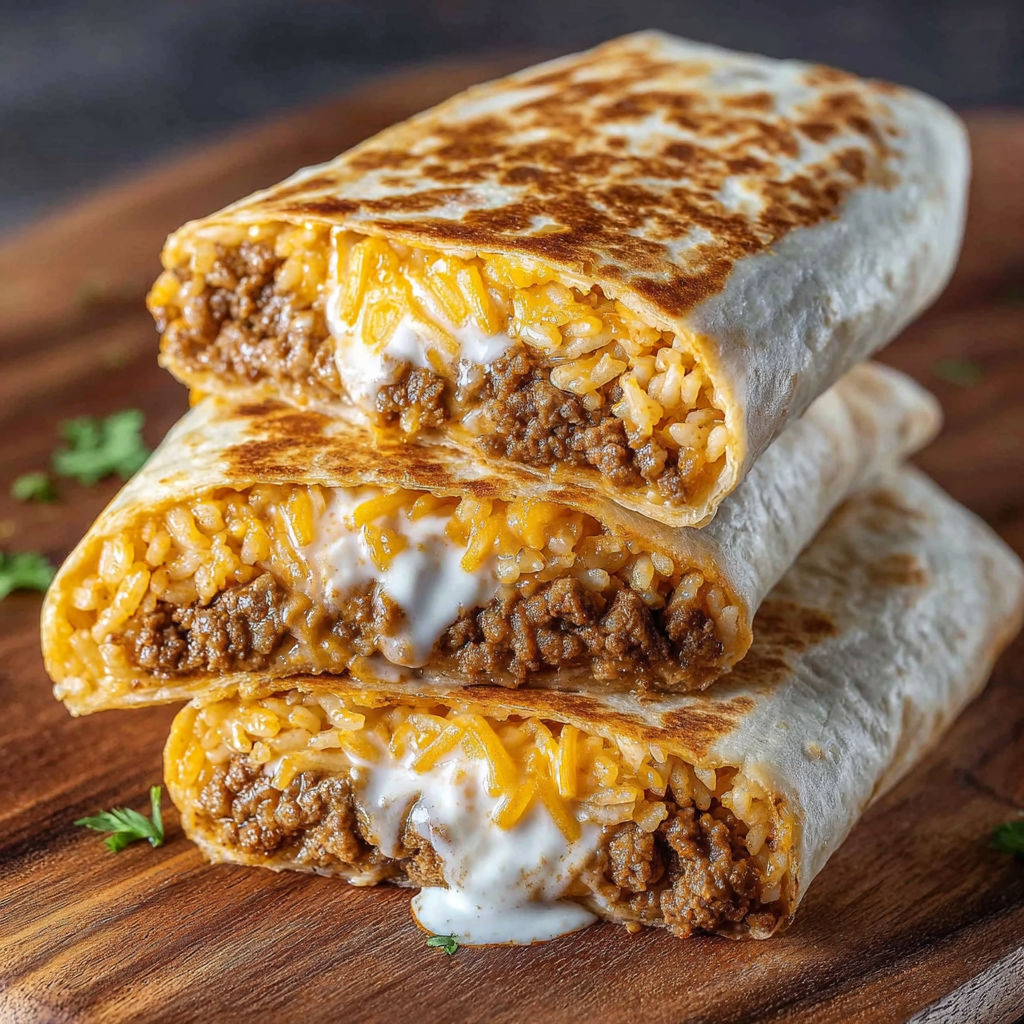 A stack of Quesarito wraps.