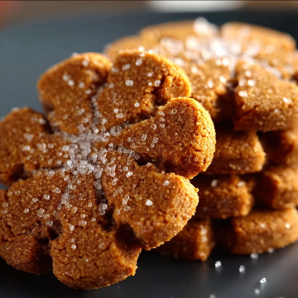 A plate of cookies with sugar on top.