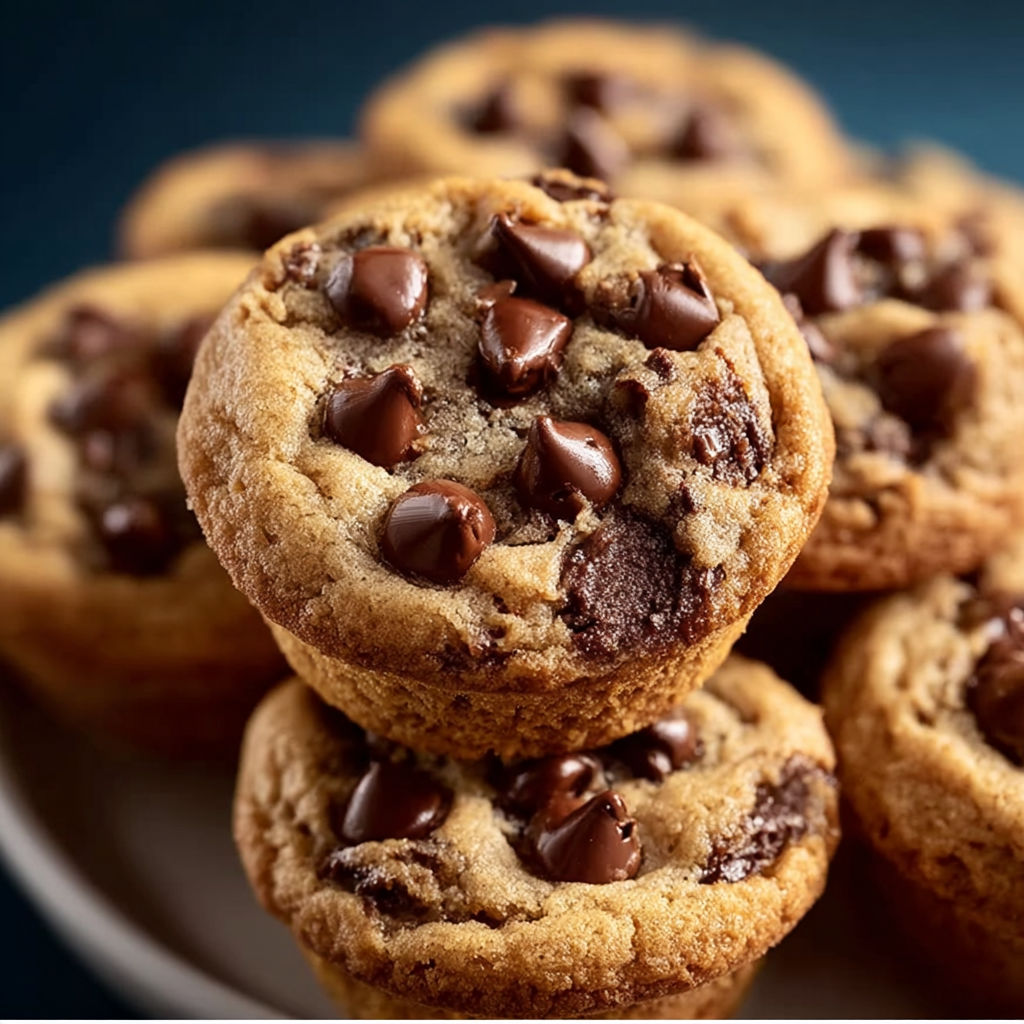 Chocolate chip cookies on a plate.