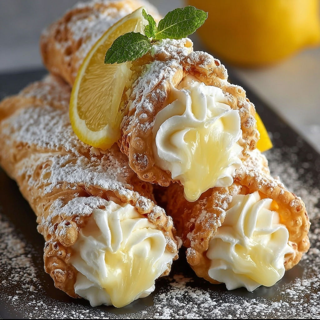 Lemon meringue pie cannoli.