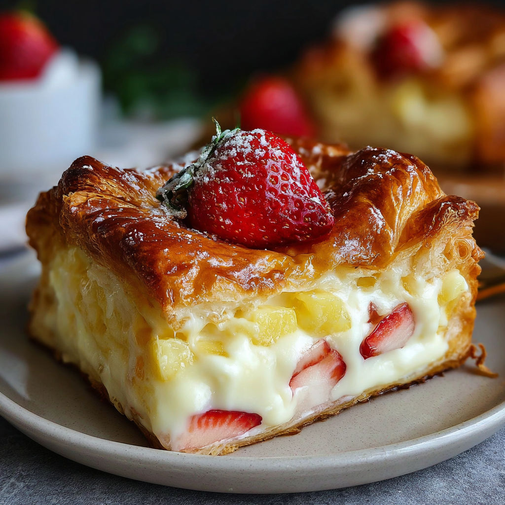 A slice of cheesecake with a strawberry on top.