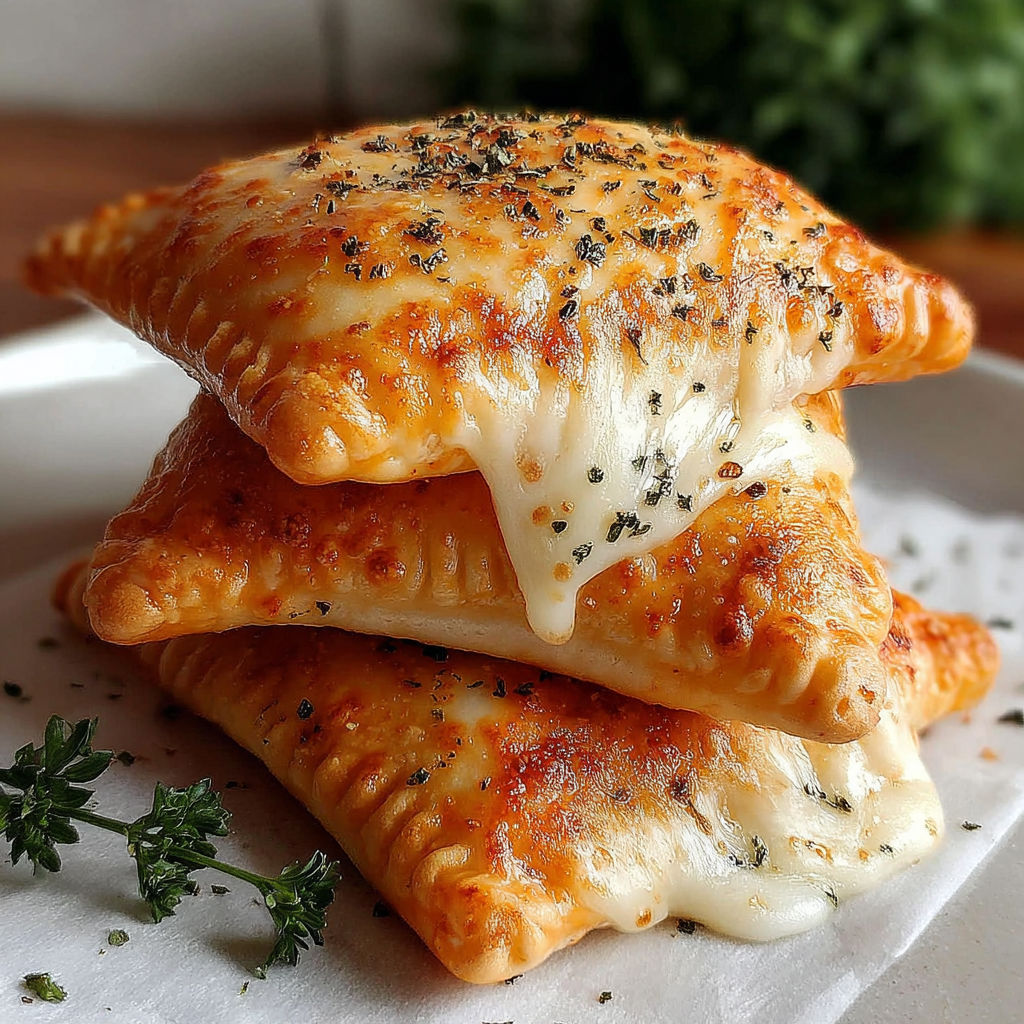 A stack of cheese filled pastries.