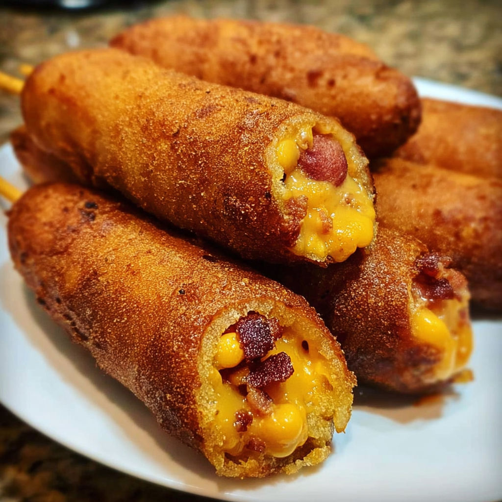 A plate of food with a stick in it.
