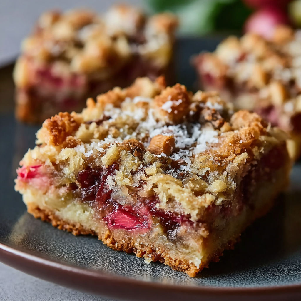 A close up of a piece of cake with nuts and fruit on top.