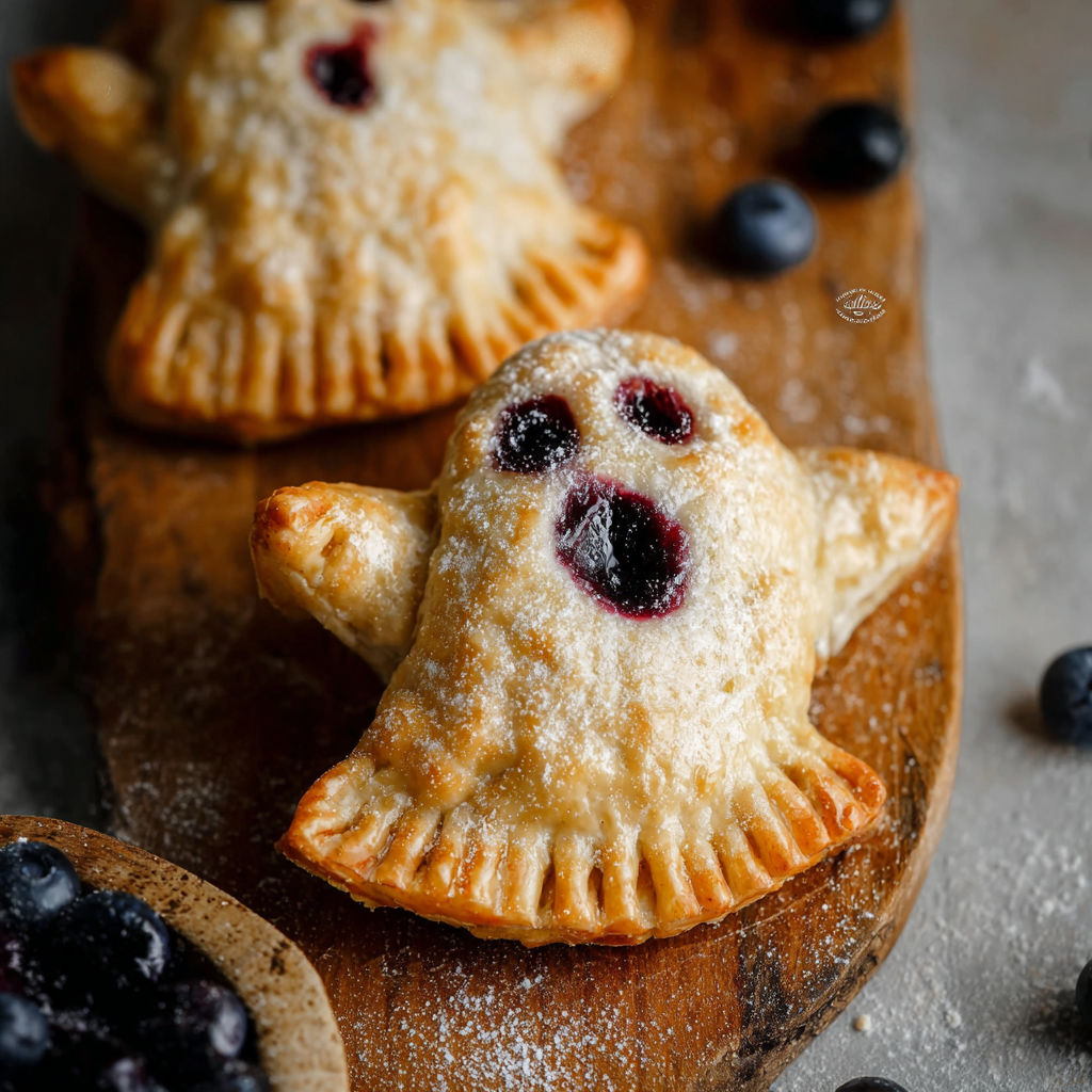 A pastry with a face made of berries.