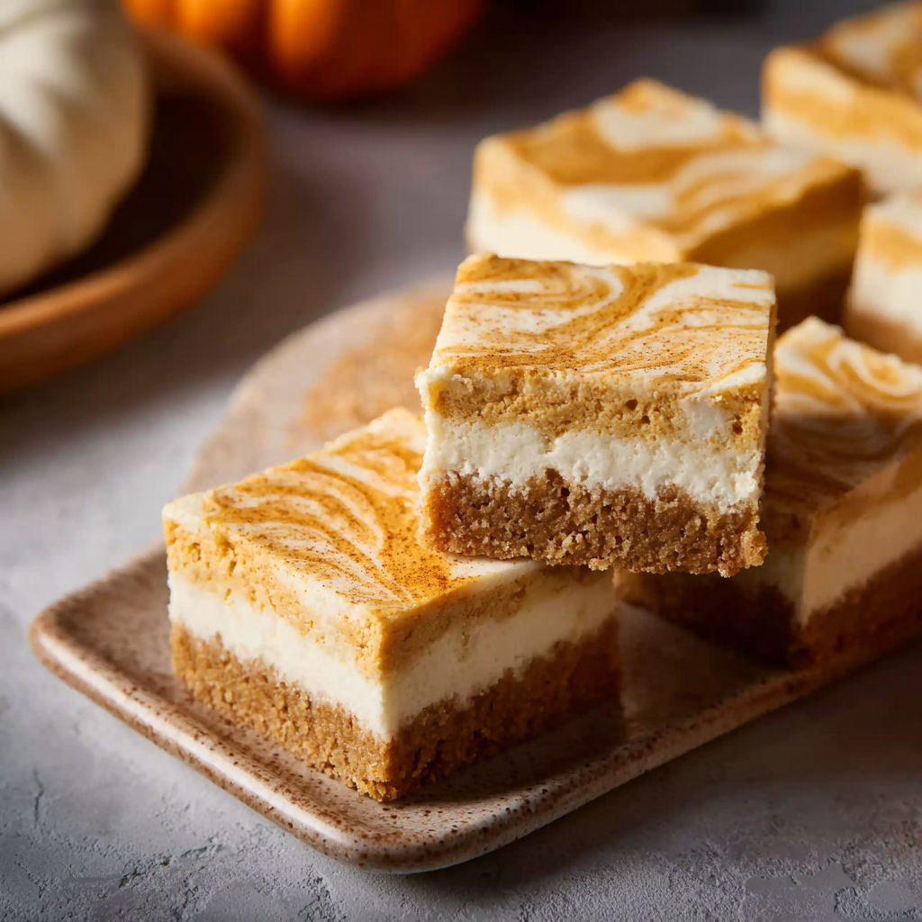 A plate of dessert with a slice missing.