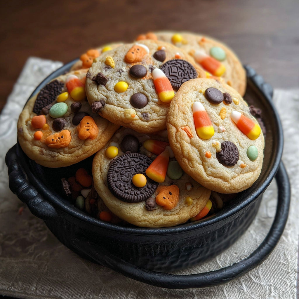 A bowl of Halloween cookies.