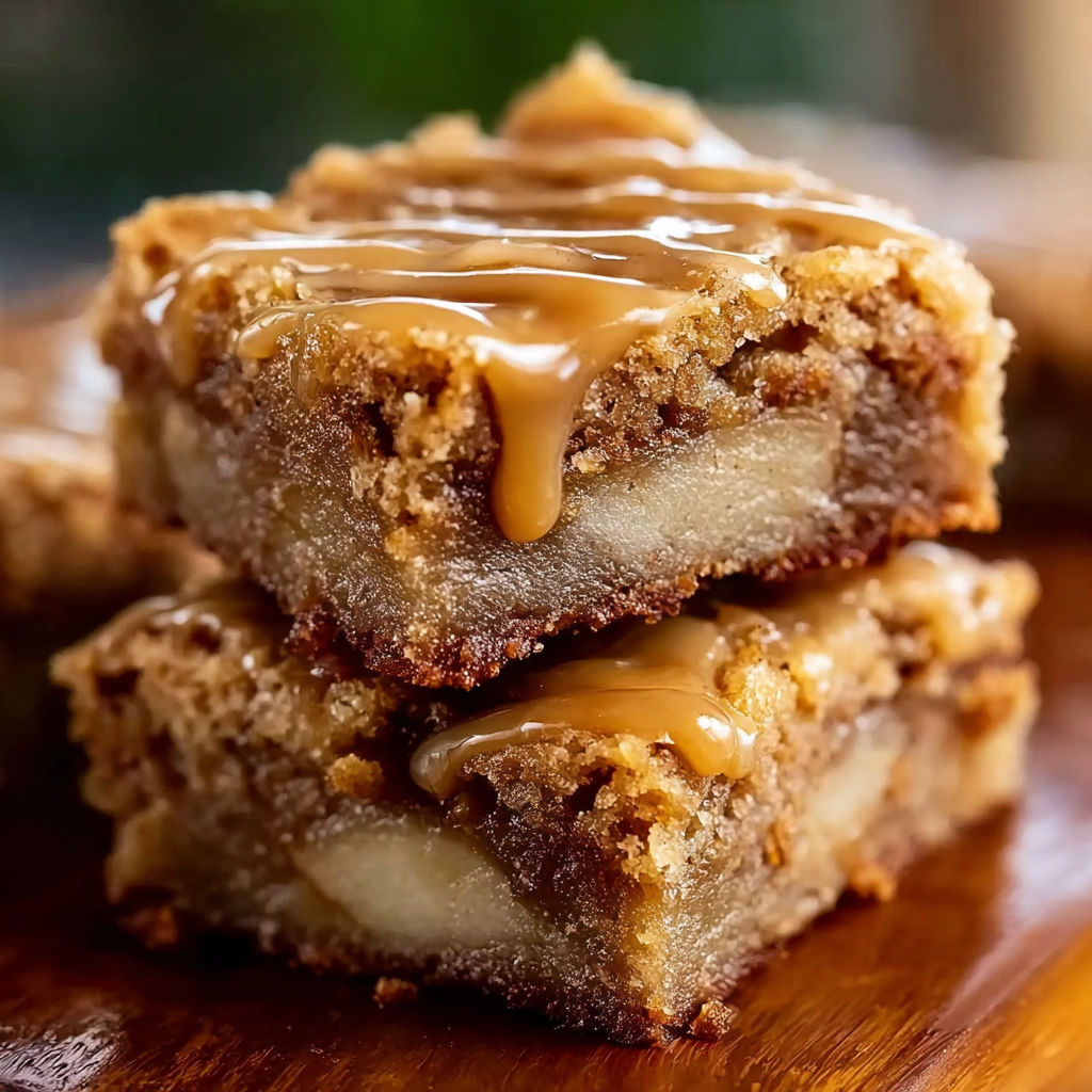 Maple glazed apple blondies.