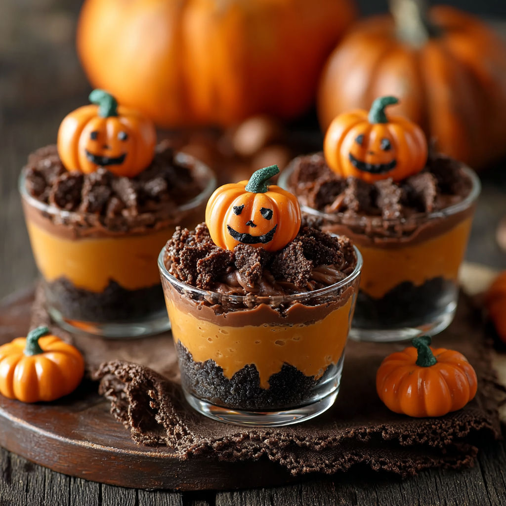 Pumpkin Patch Dirt Cups: Fun Halloween Treat s.