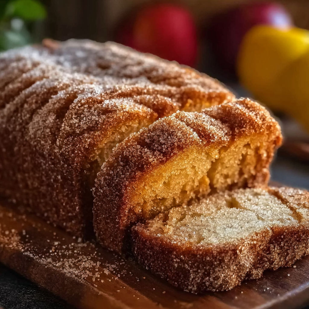 A slice of cake with sugar on top.