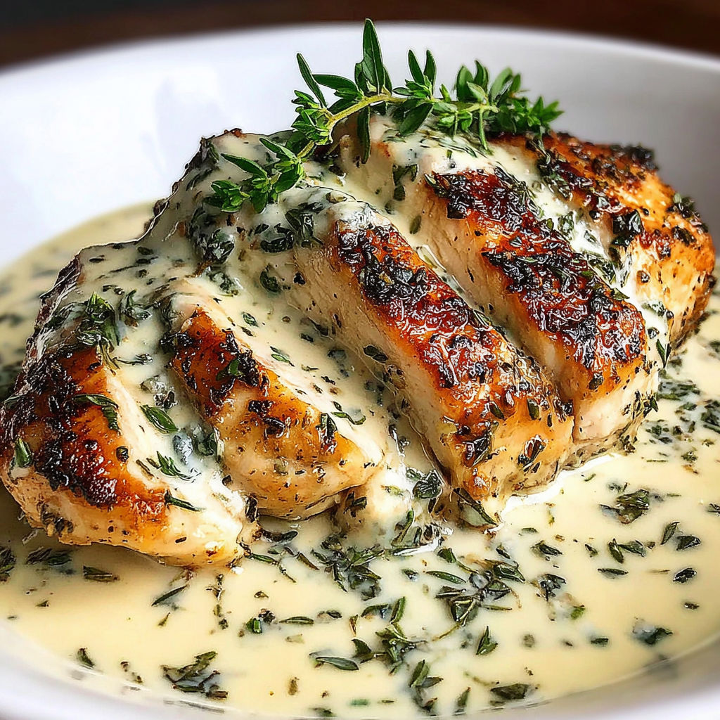 A plate of food with a sauce on it.