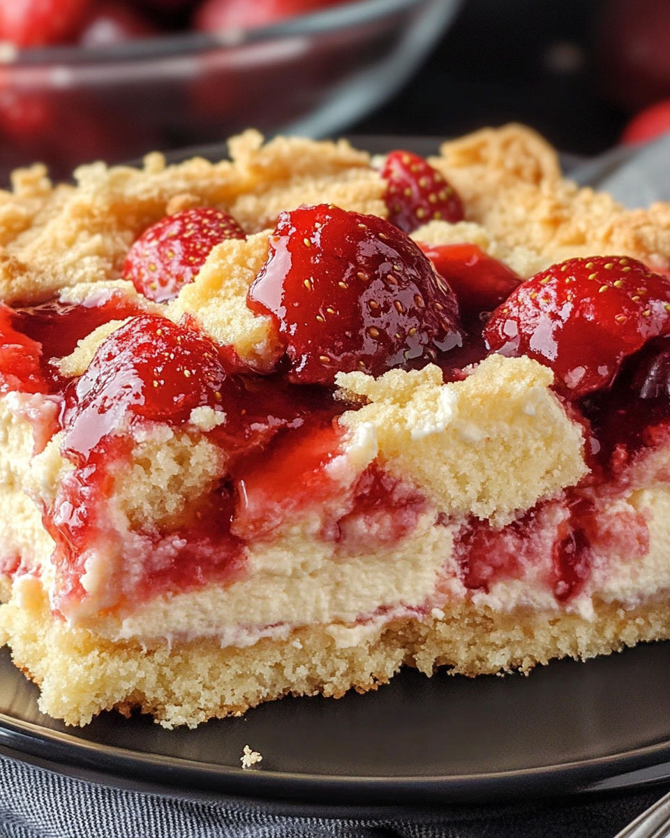 strawberry cheesecake dump cake
