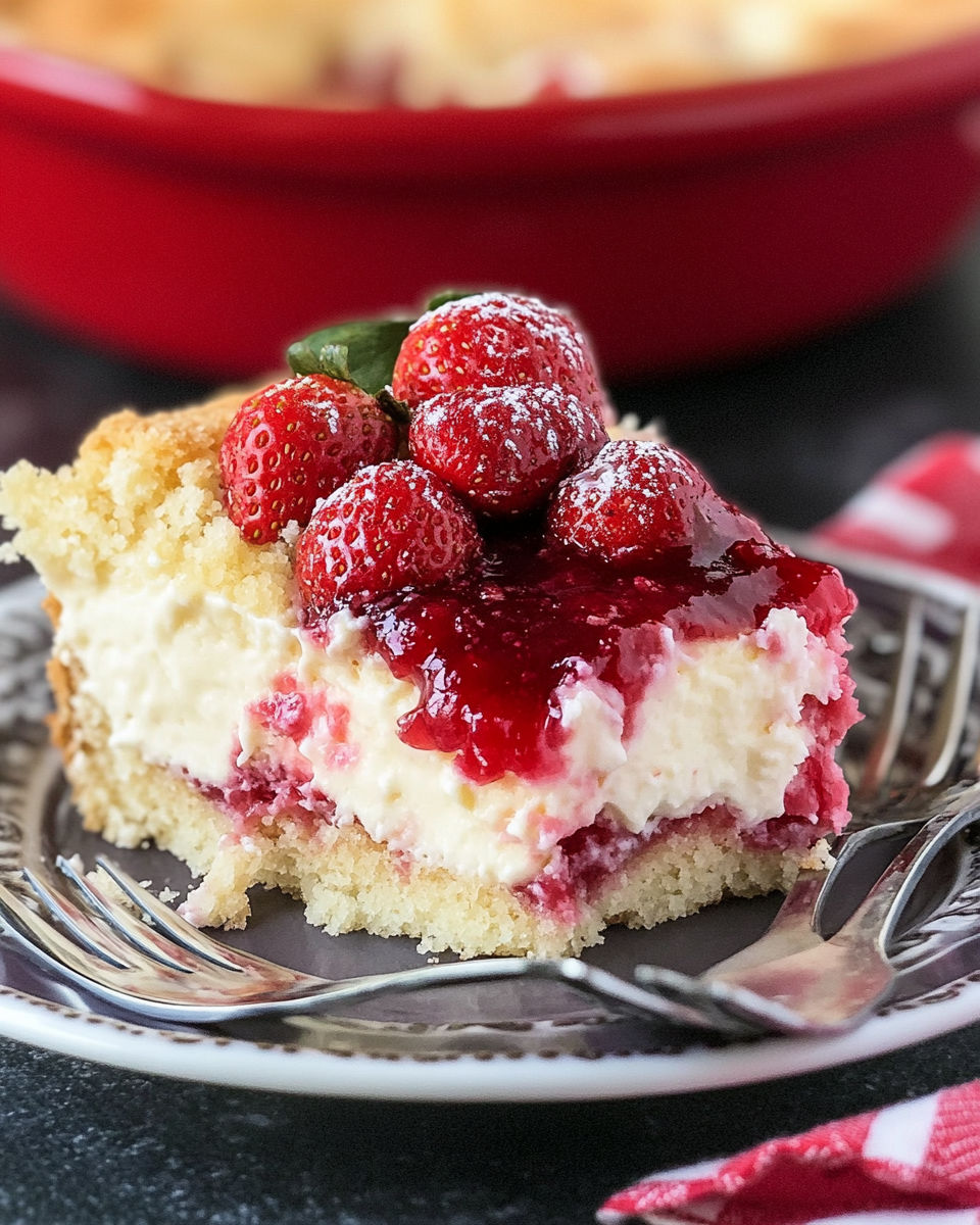strawberry cheesecake dump cake
