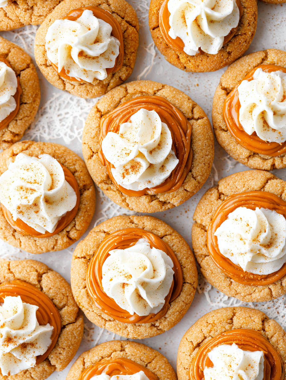 A plate of pumpkin pie cookies.