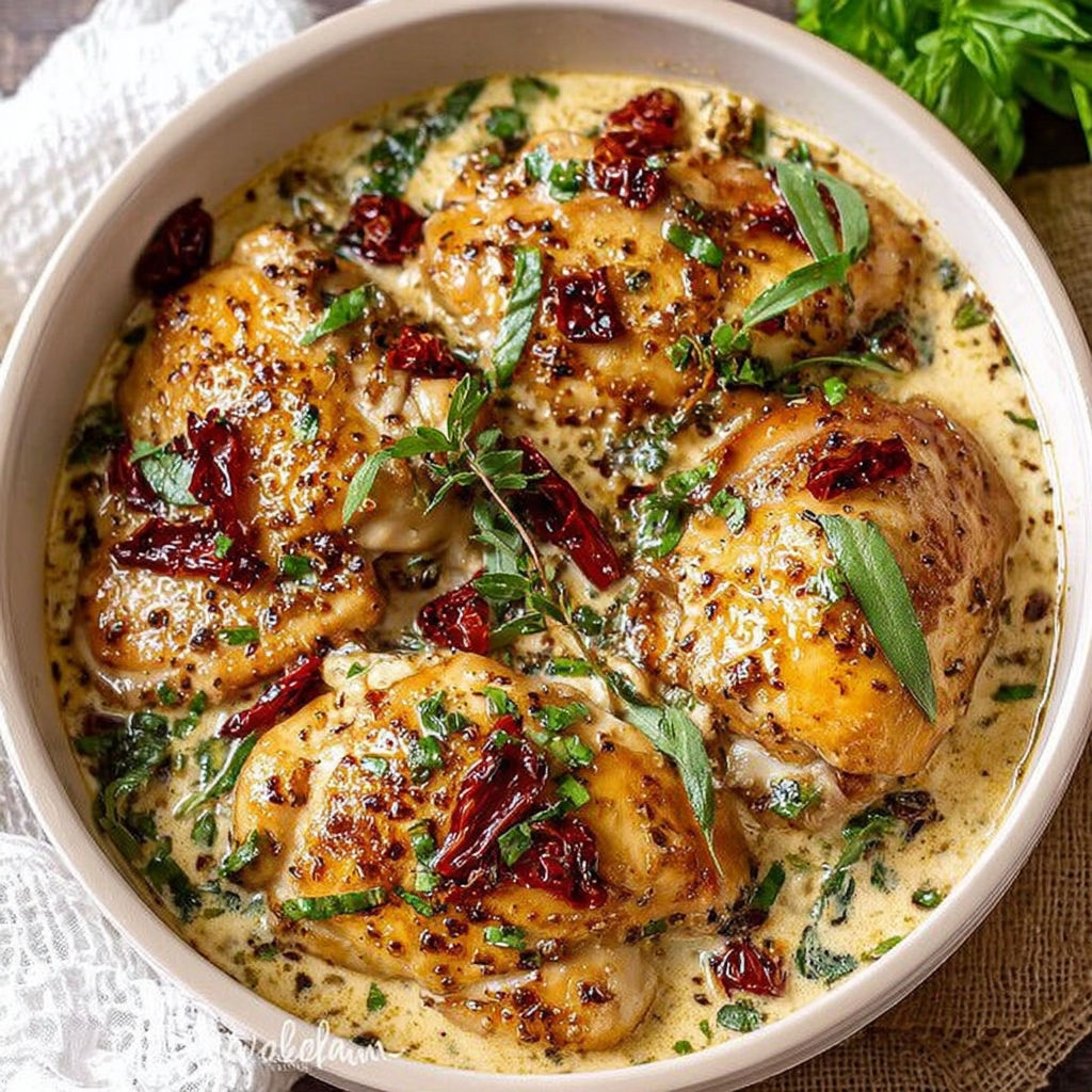 A bowl of food with chicken and vegetables.