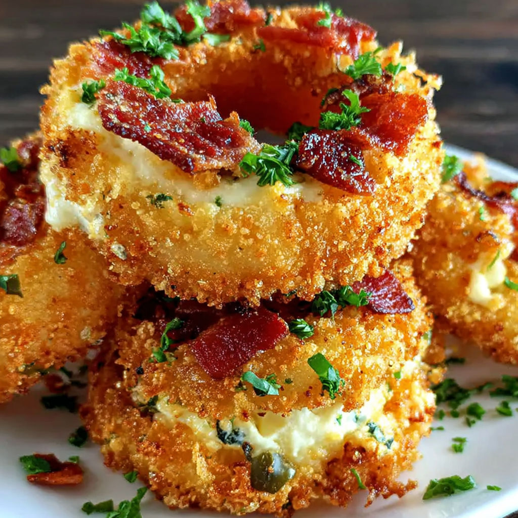 Jalapeño Popper Stuffed Onion Rings.