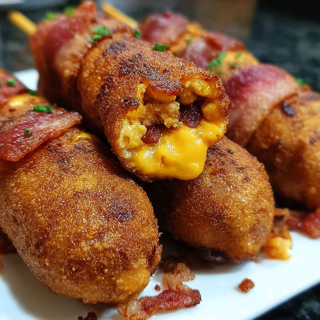 A plate of bacon wrapped cheeseburgers.