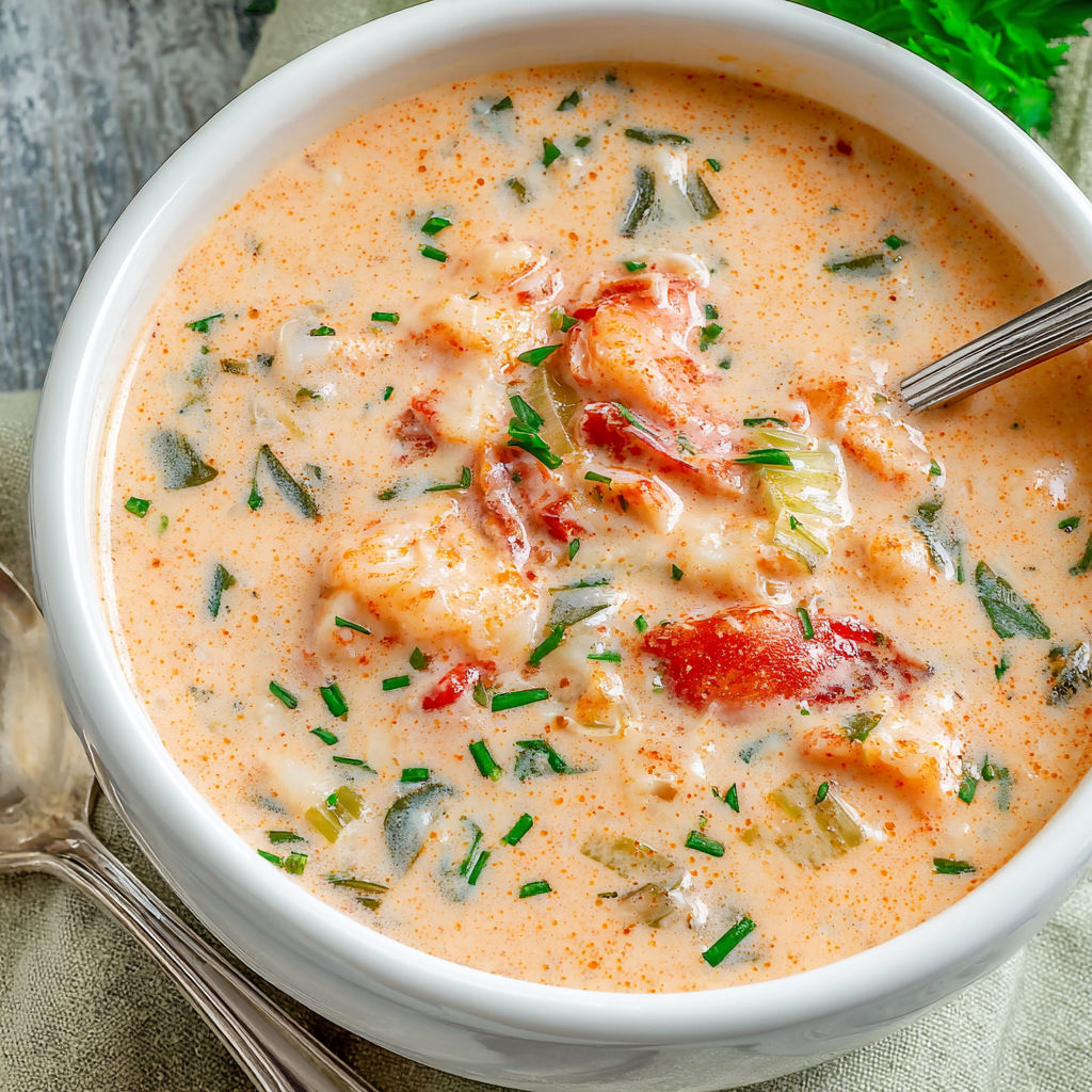 A bowl of soup with a spoon in it.