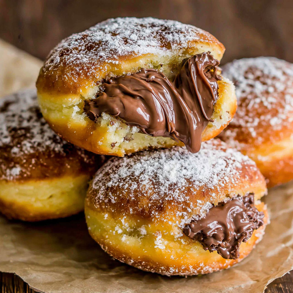 A plate of donuts with chocolate and powdered sugar.