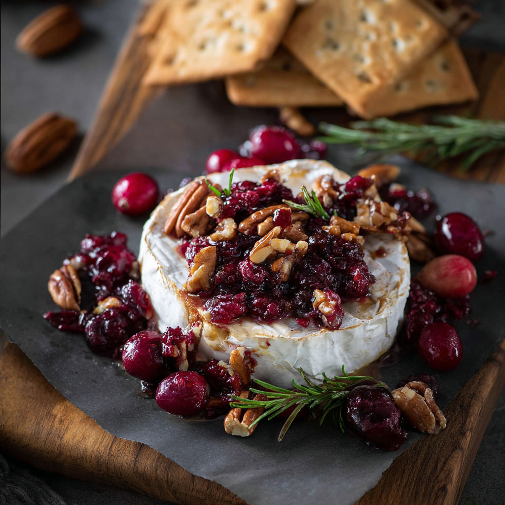A plate of food with a cheese and fruit topping.