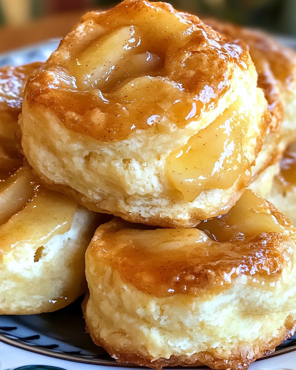 Melt-in-your-mouth apple pie biscuits.
