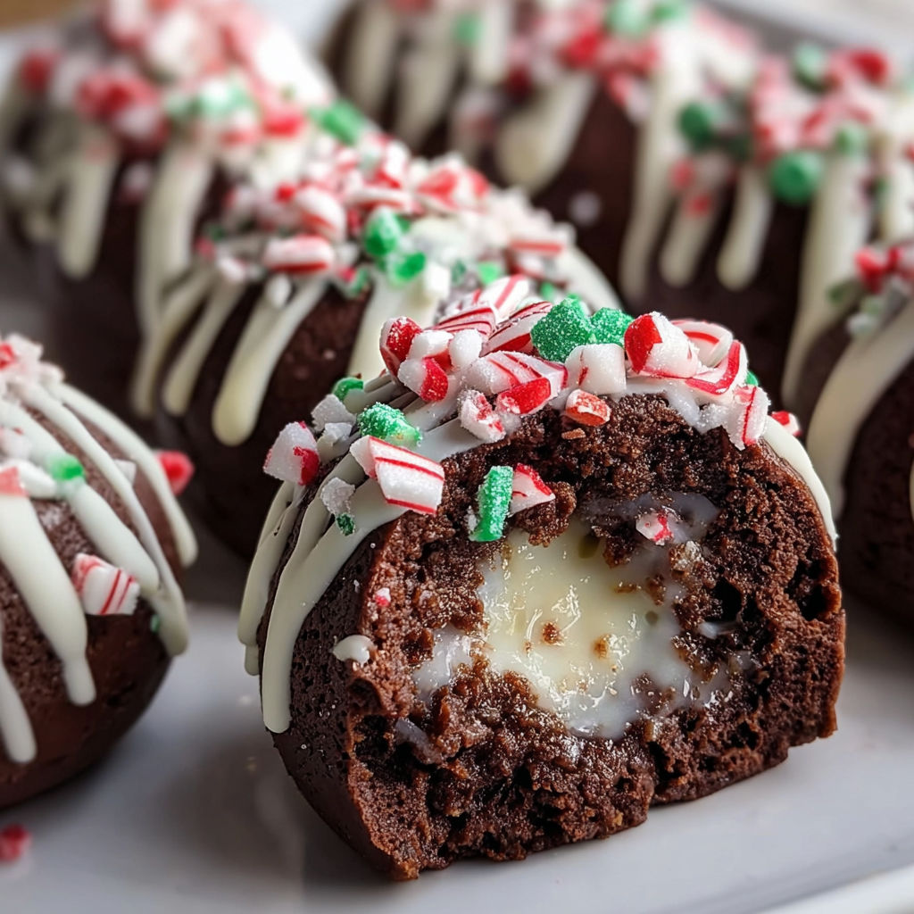 Peppermint Oreo Truffles on a plate.