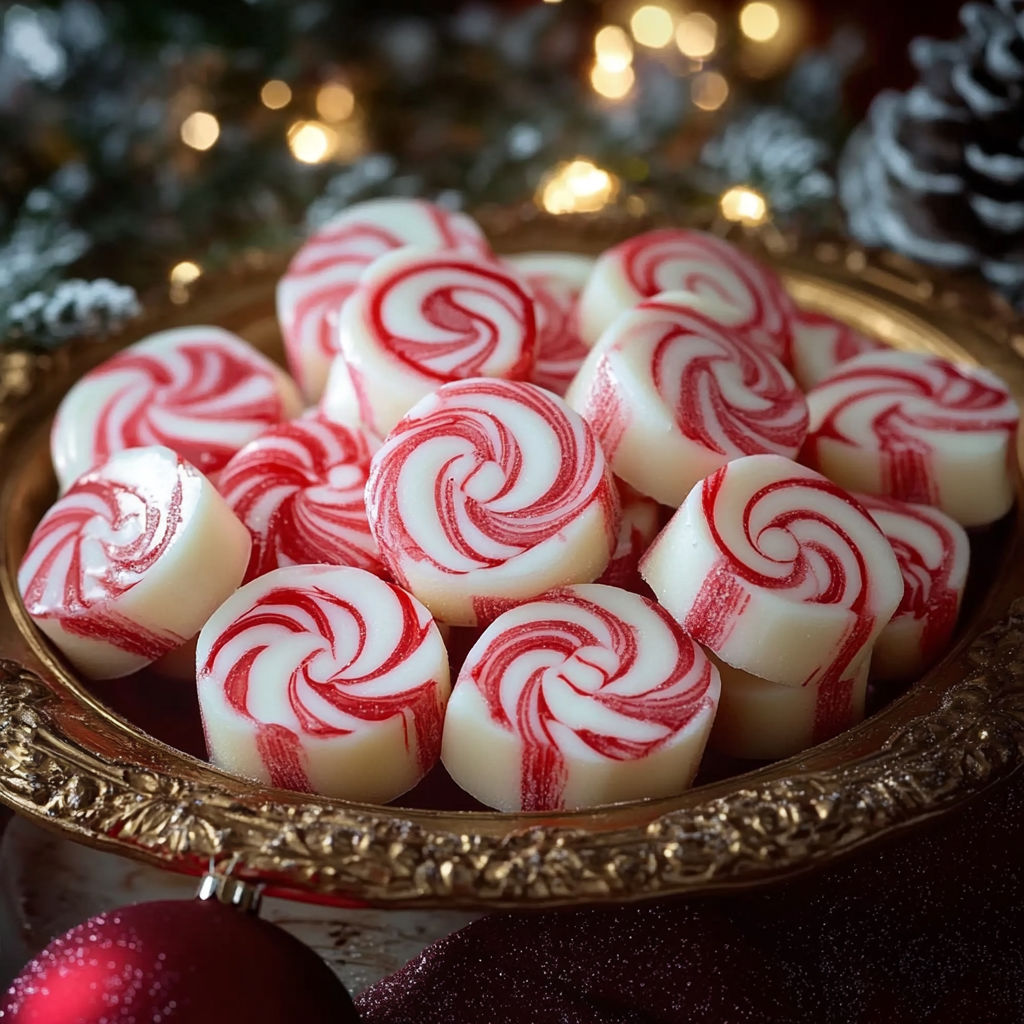 A plate of candy canes.