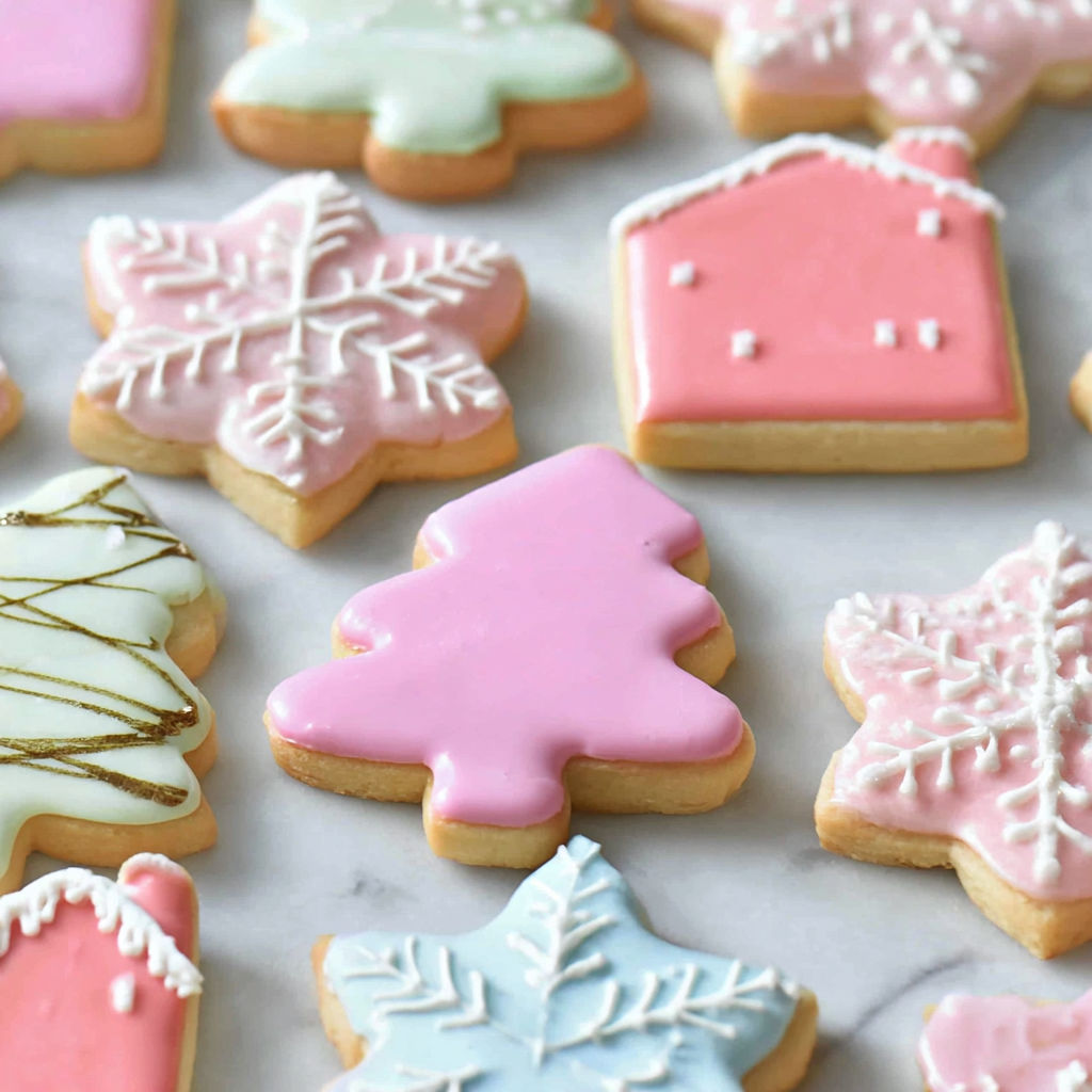 A variety of rolled sugar cookies.