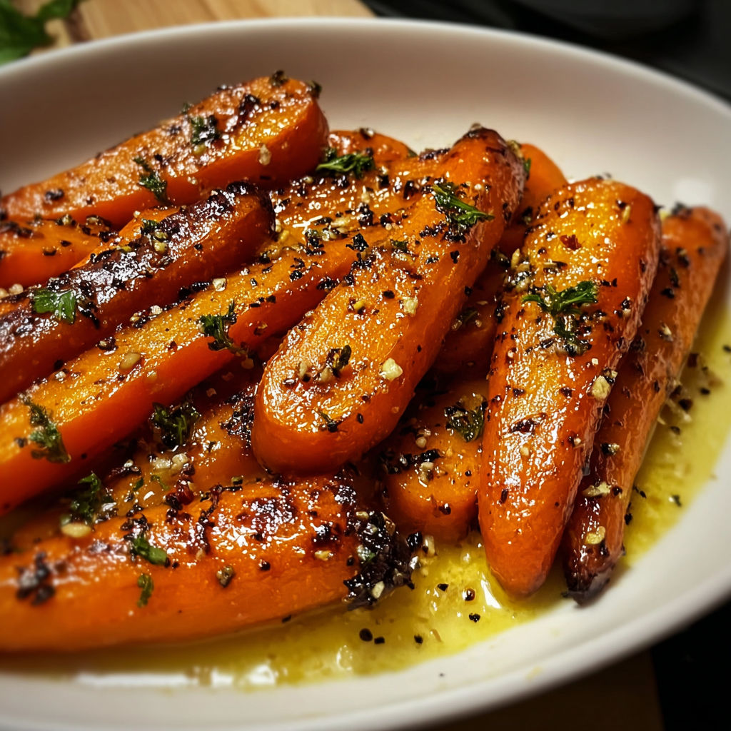 A white bowl filled with roasted carrots.