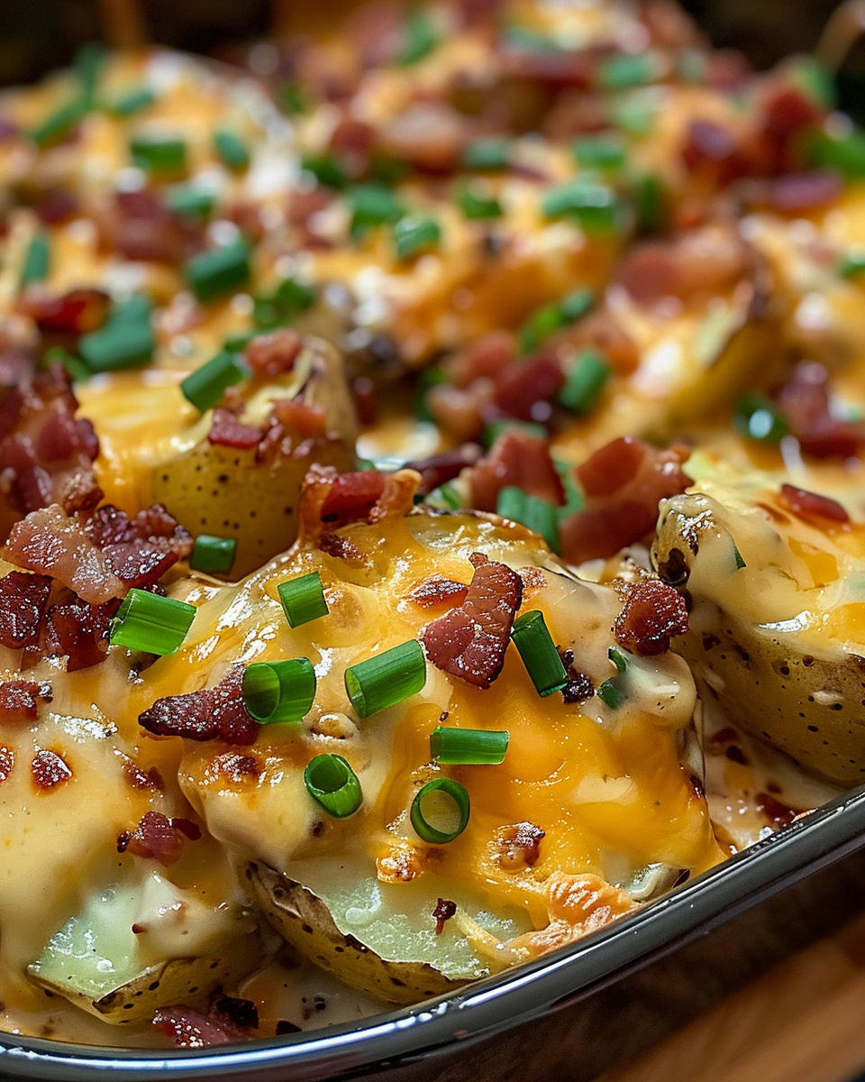 A close up of a delicious Mississippi Mud Potatoes.