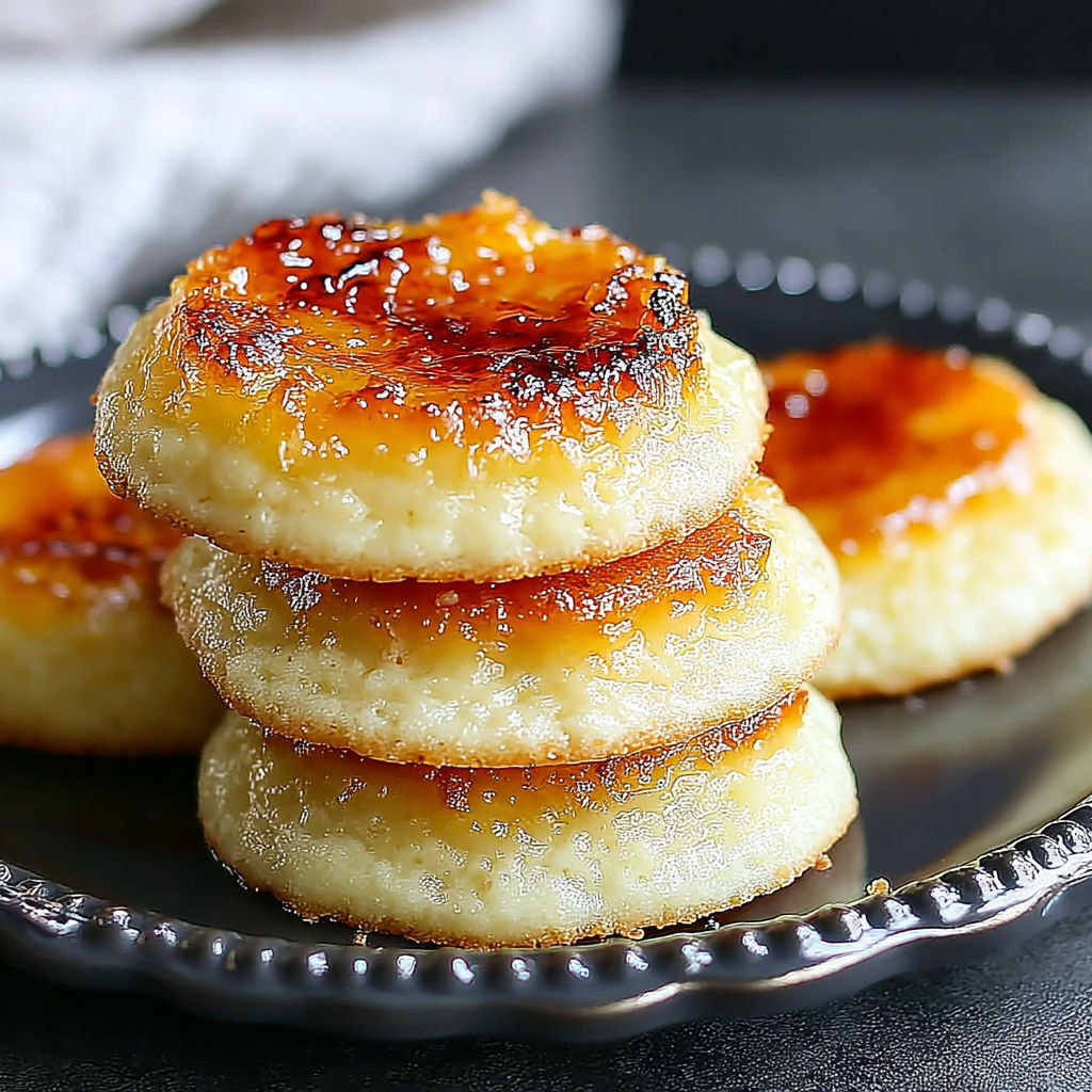 A plate of crème brûlée cookies.