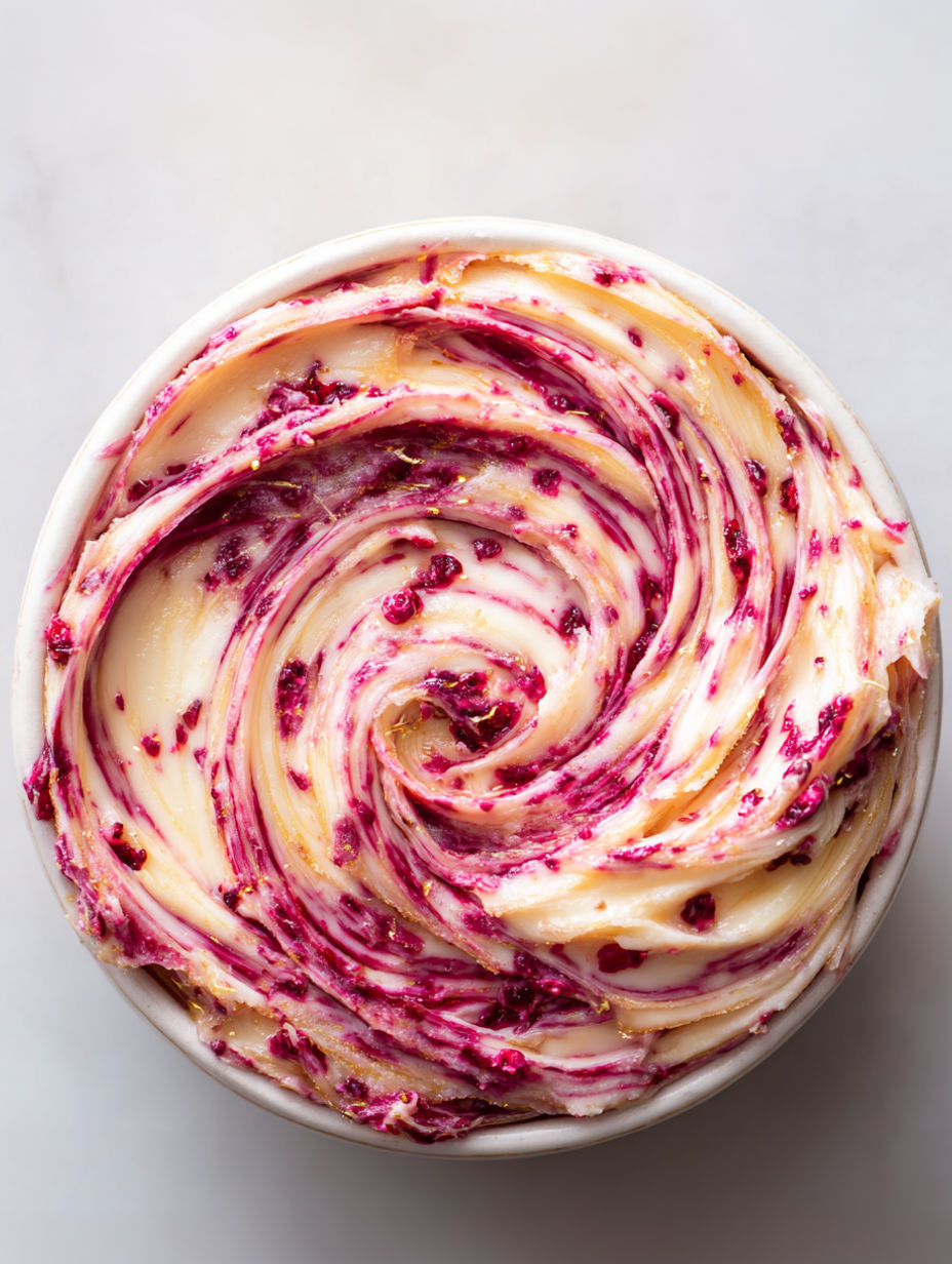 A cranberry honey butter dessert.