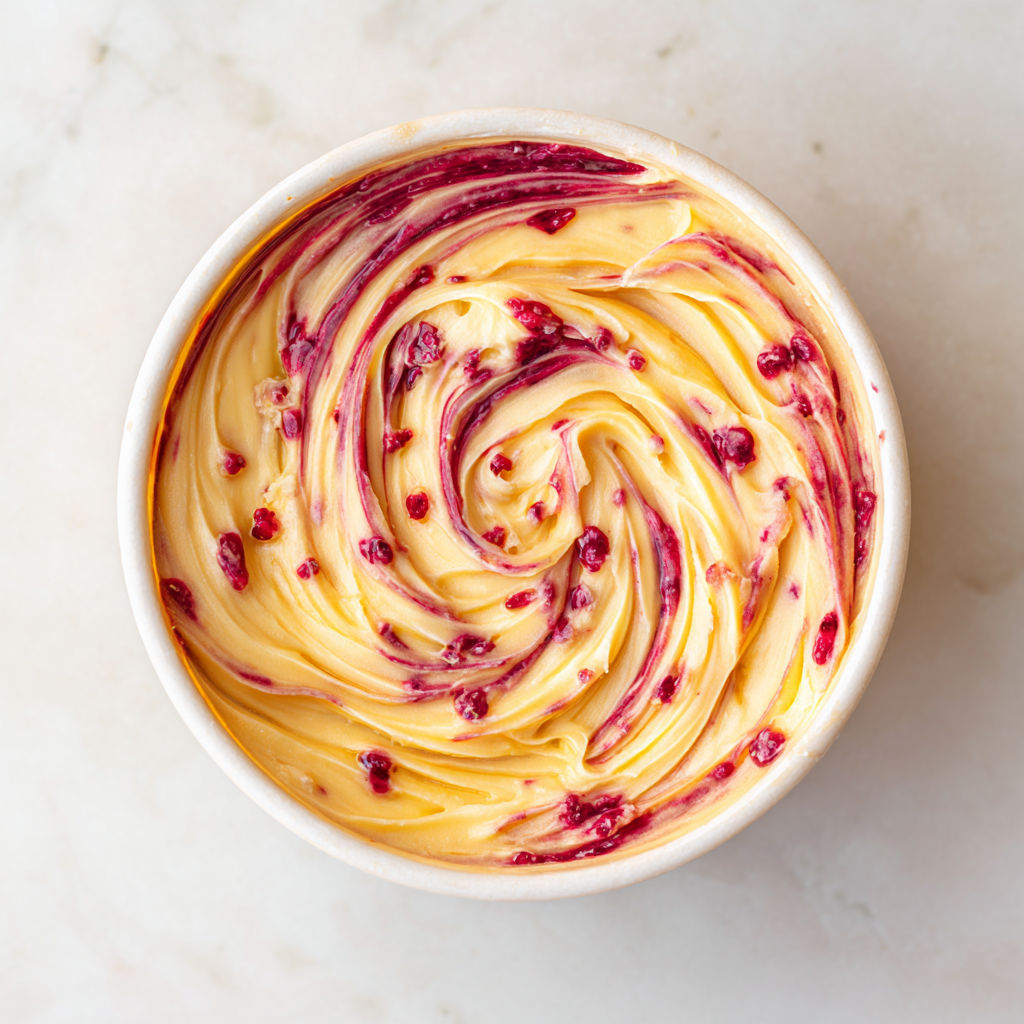 A bowl of cranberry honey butter.