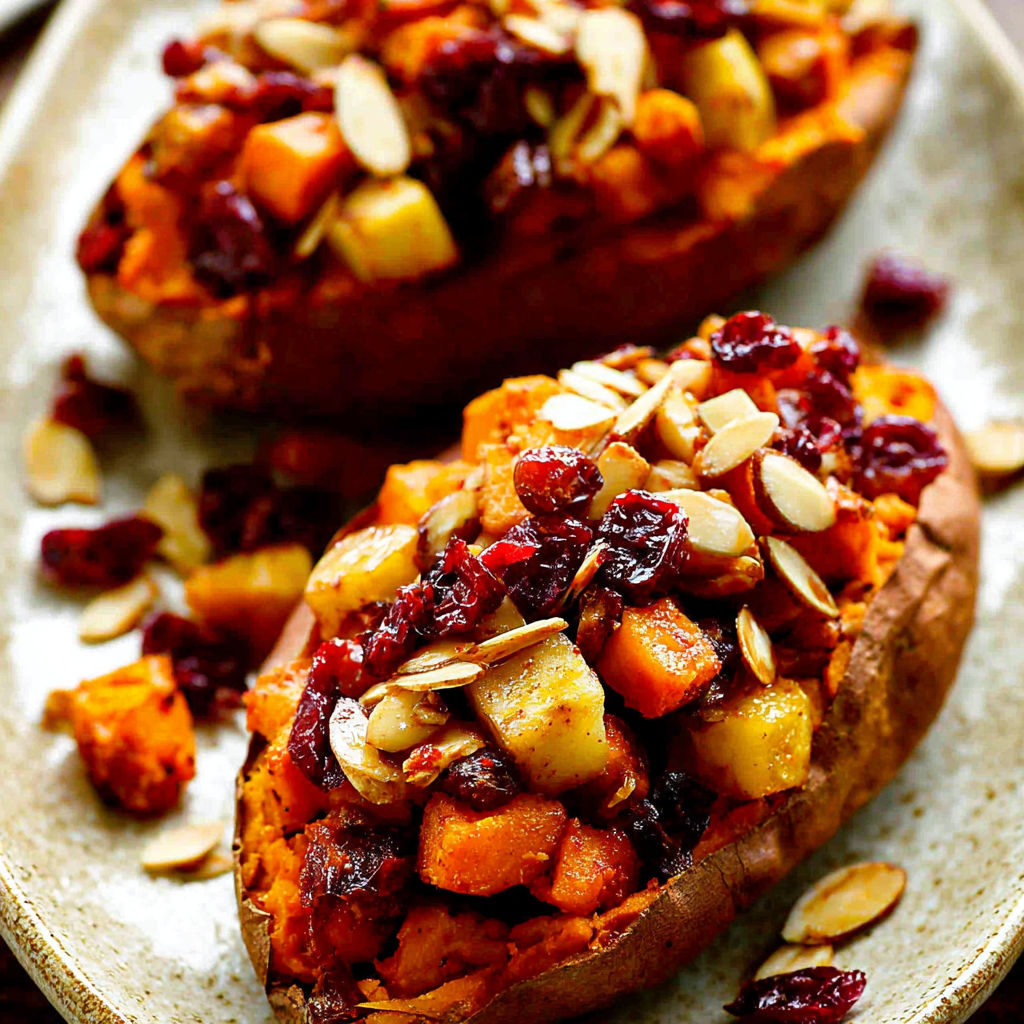 A plate of sweet potatoes with cranberry sauce.