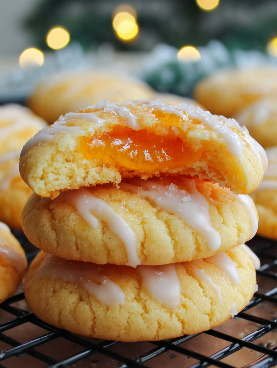 White chocolate creamsicle orange cookies.