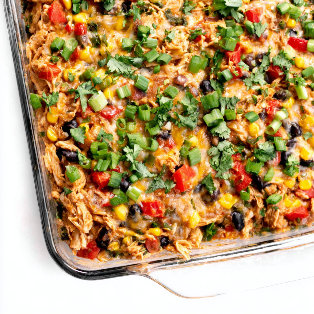 A dish of food with a fork on top.