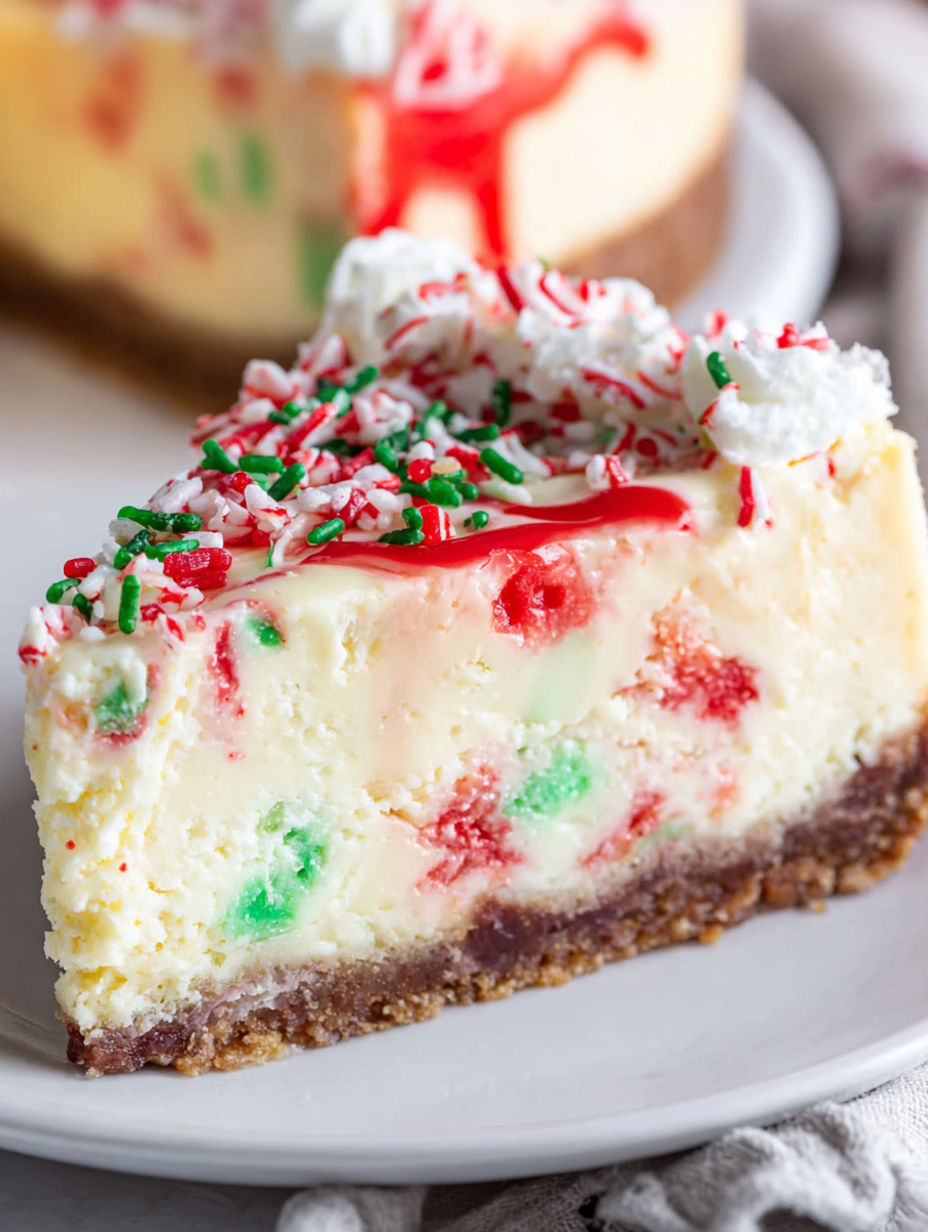A slice of a Christmas tree cake.