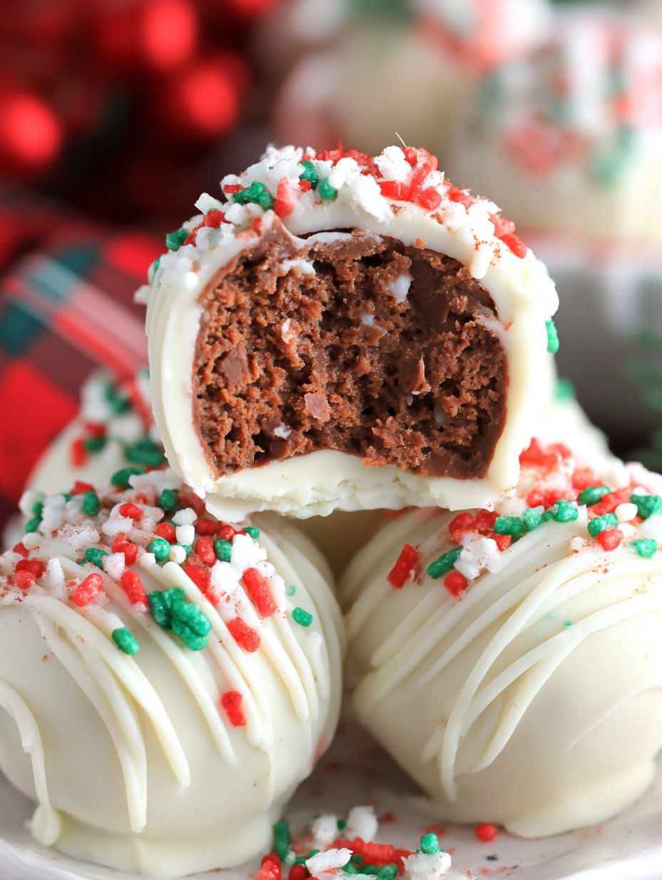 A close up of a chocolate covered candy with white icing.