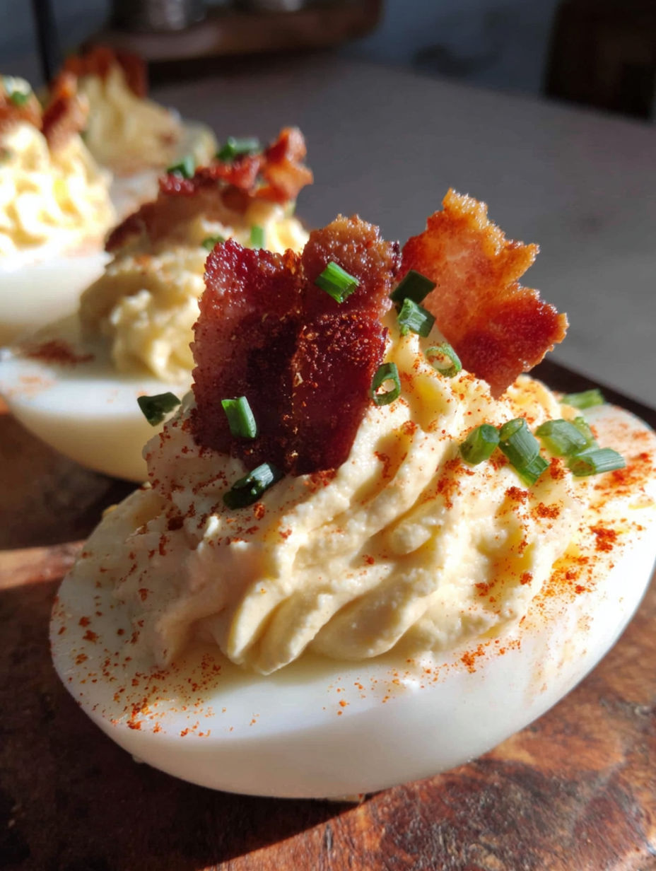 Million Dollar Bacon Deviled Eggs.